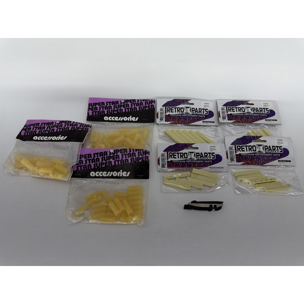 Lot of 8 Retro Parts RP480C Guitar Replacement Yellow/White Plastic 9pcs Repair